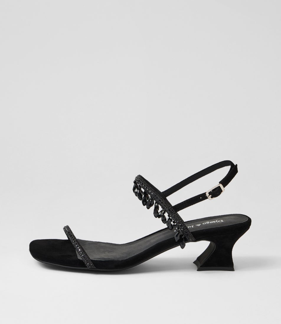 Wabi Black Suede Mix Sandals
