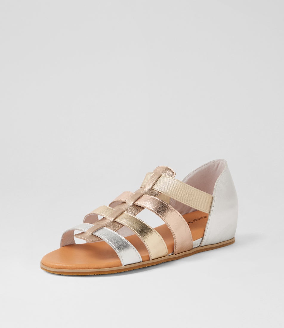 Hilde Metallic Leather Sandals