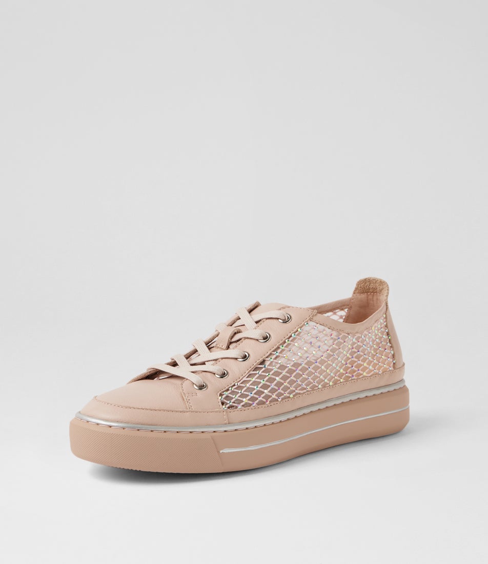Kerlies W Nude Leather Mesh Sneakers