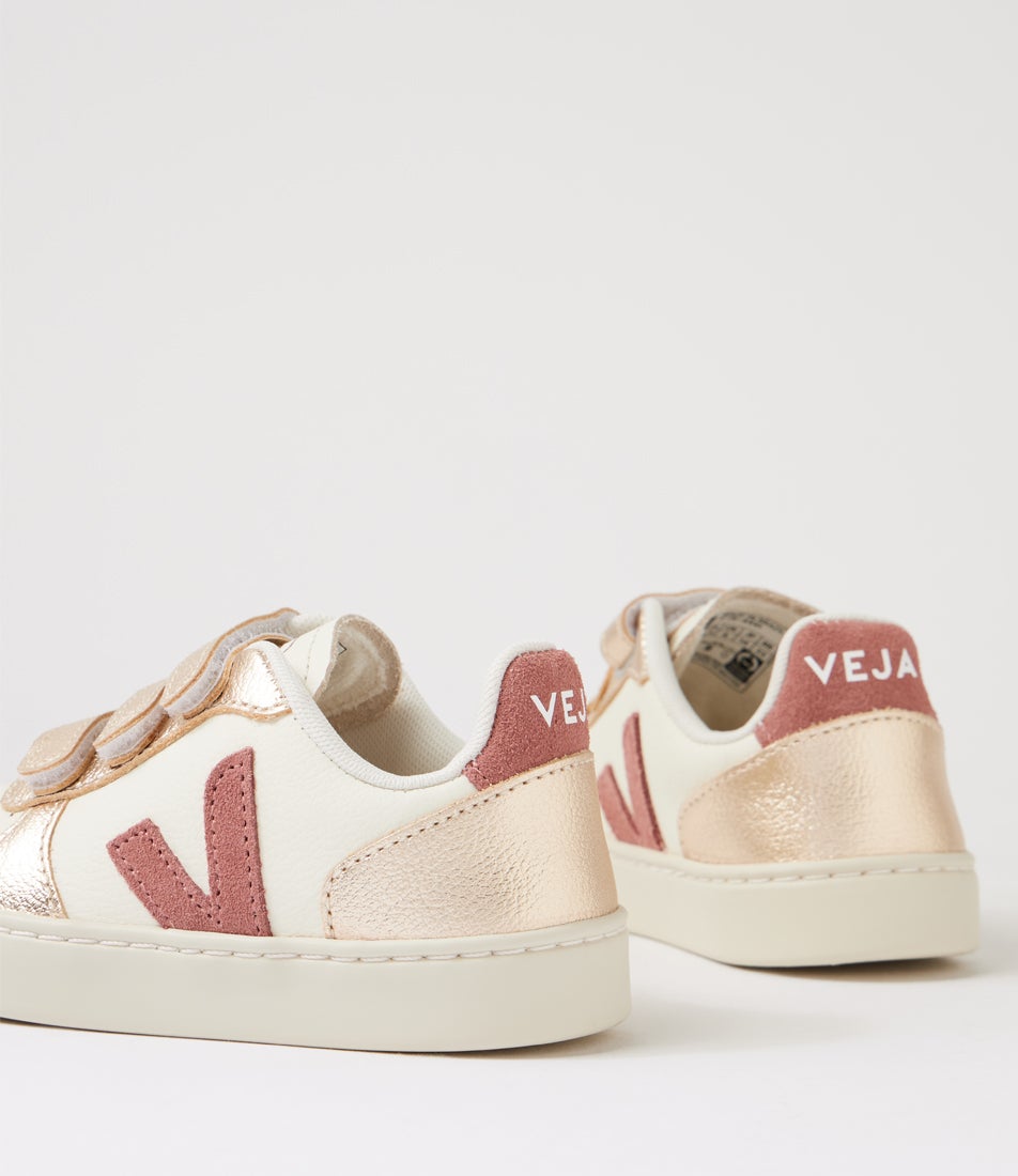 Small V 10 Toddler Petale Platine Leather Slip On Sneakers