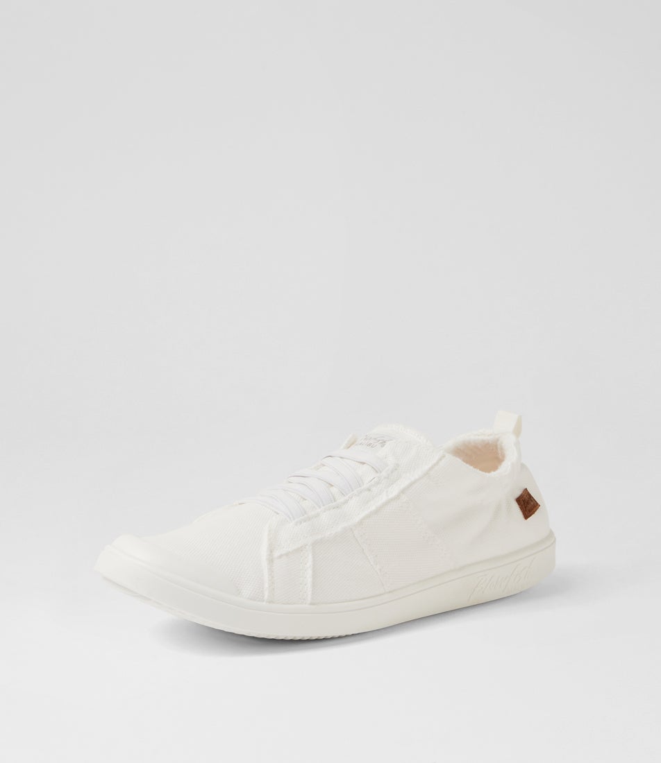 Vex White Canvas Slip On Sneakers