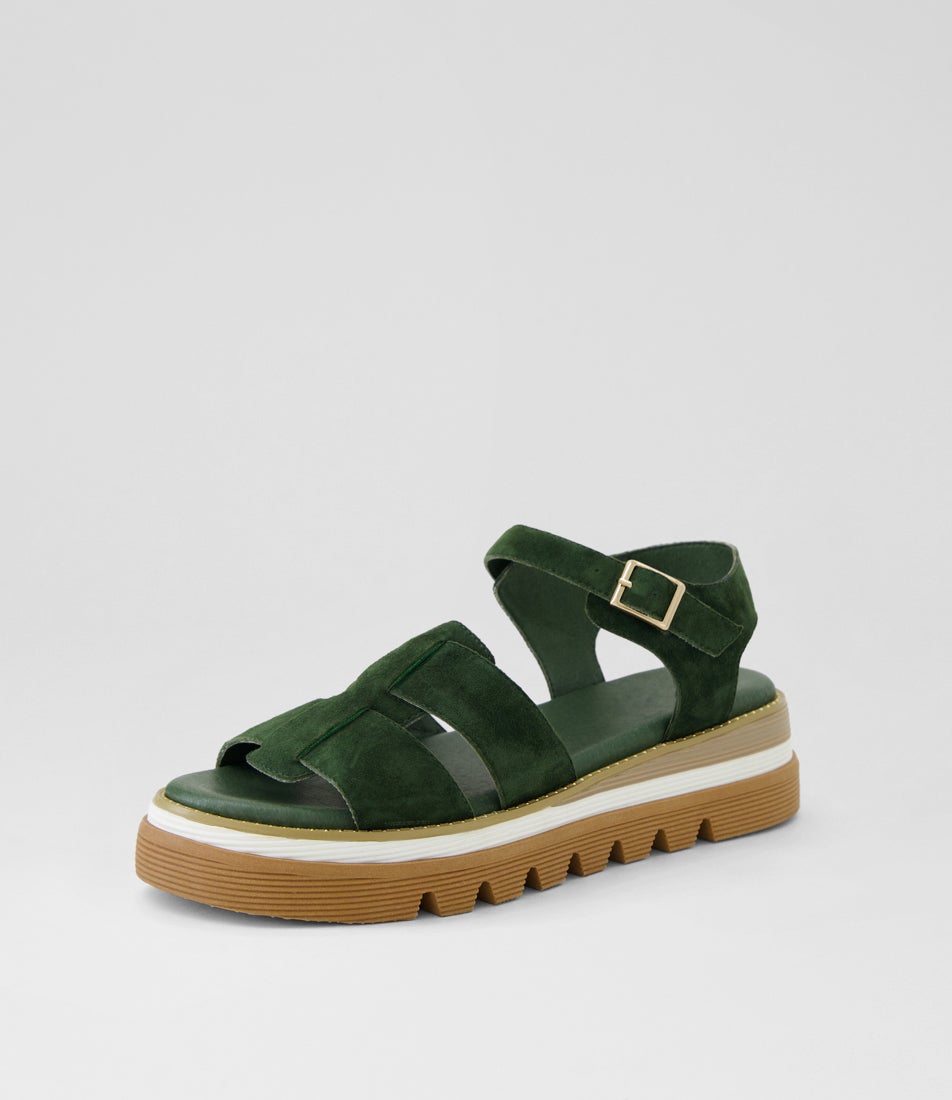Simm Olive Suede Sandals