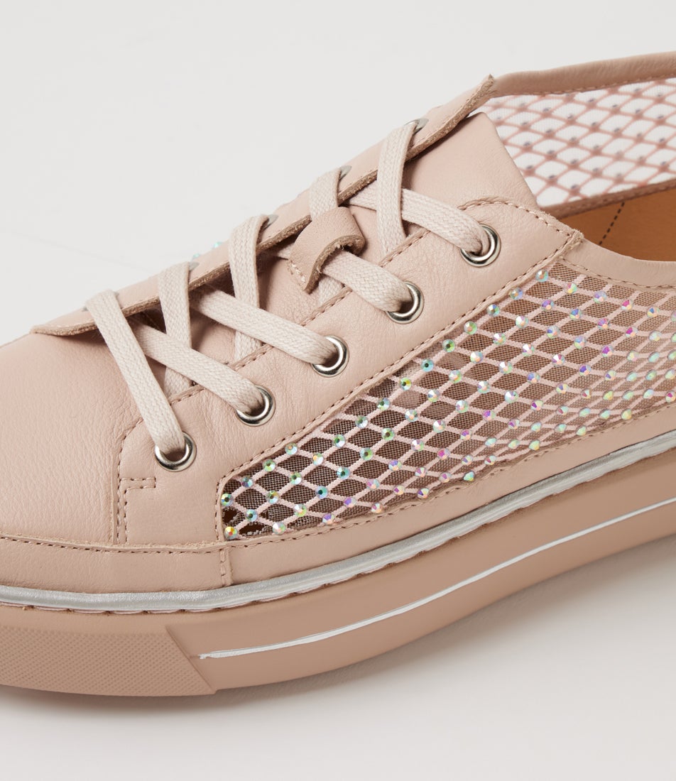 Kerlies W Nude Leather Mesh Sneakers