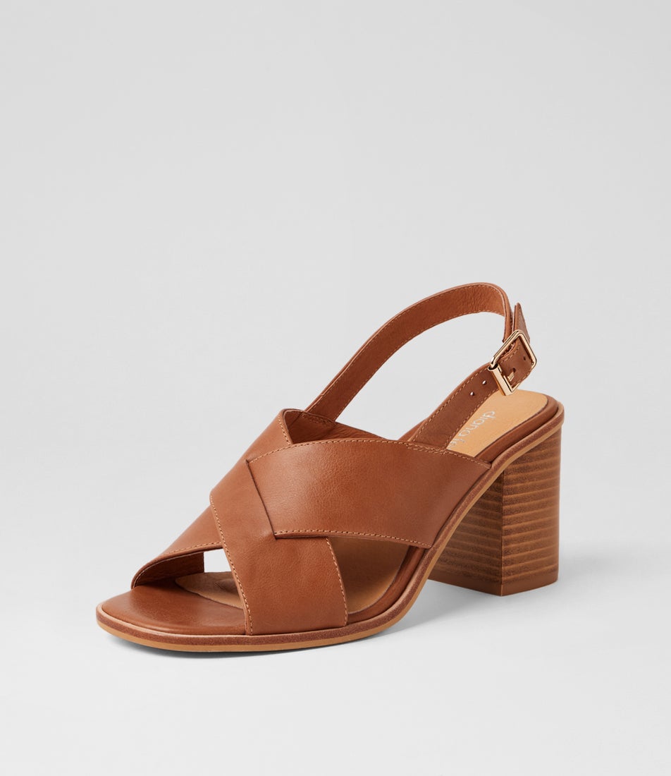Nesba Chestnut Natural Leather Sandals