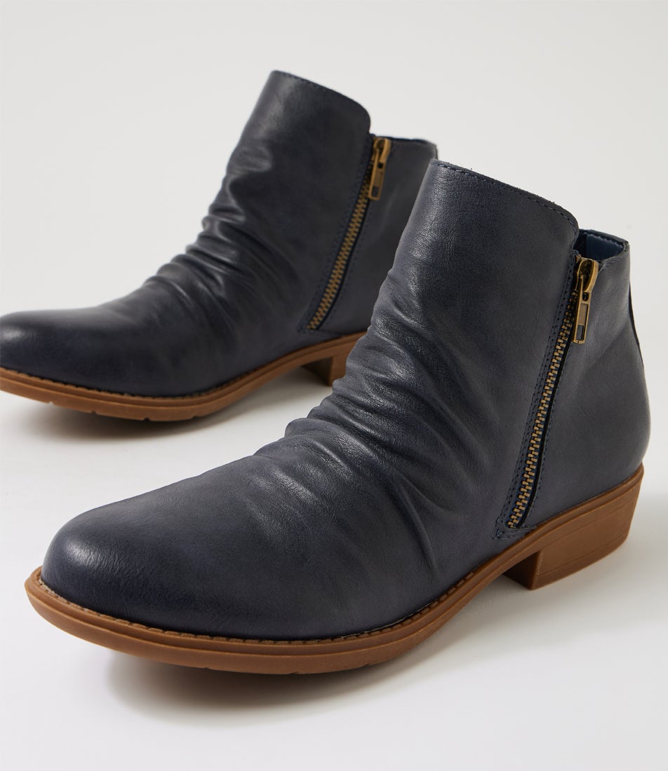 Rosie Navy Ankle Boots
