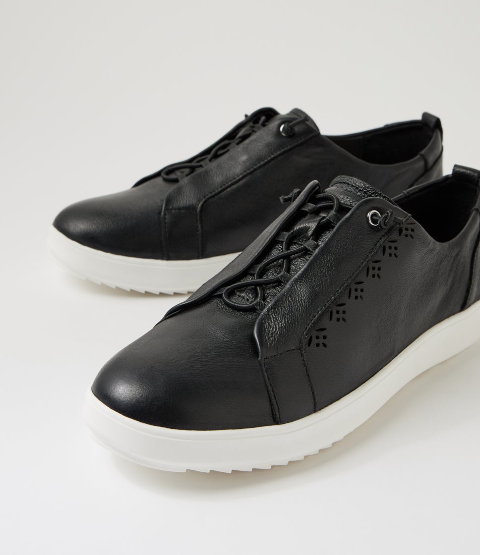 Lottiea Black Leather Sneakers