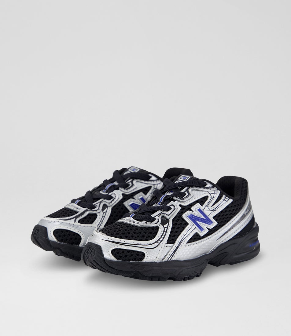 740 Toddler Black Team Royal Mesh Sneakers