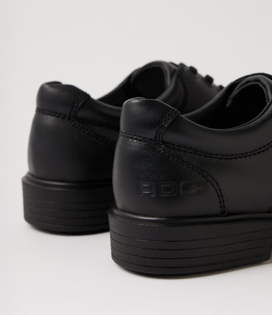 Rockford Youth Black Leather School Shoes