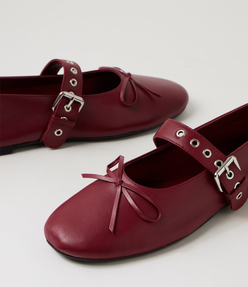 Carson Ruby Leather Ballet Flats