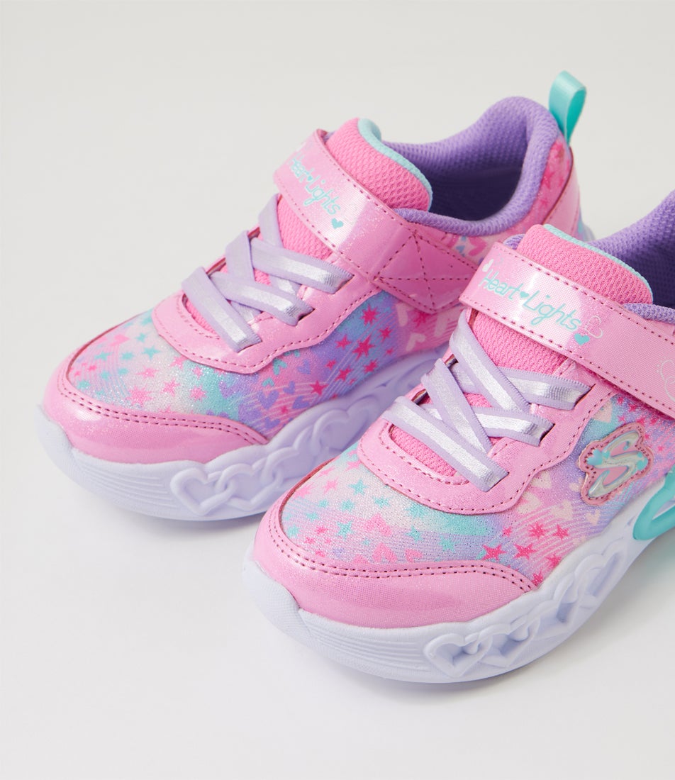 Infinite Heart Lights Heart Jewels Toddler Pink Multi Fabric Sneakers Infinite Heart Lights Heart Jewels Toddler Pink Multi Fabric Sneakers
