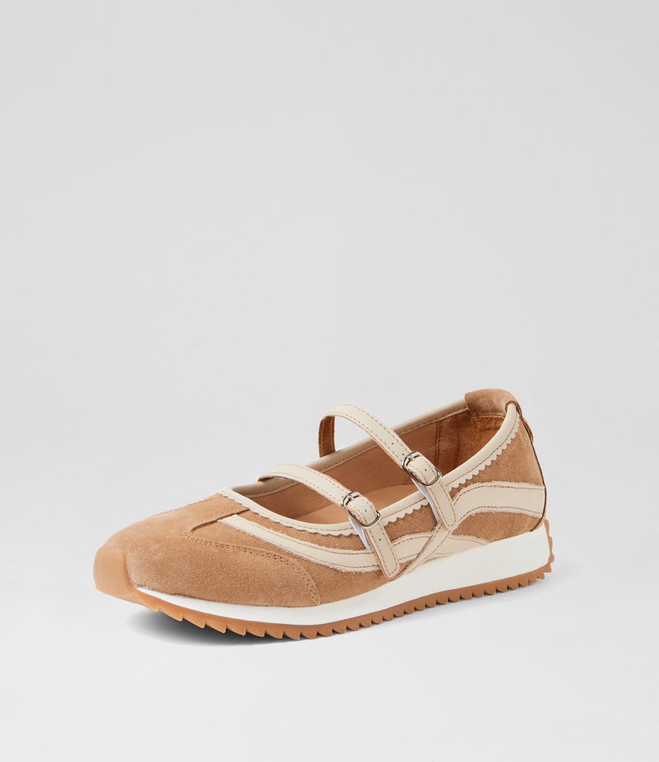 Crimpy Light Choc Cream Suede Sneakers