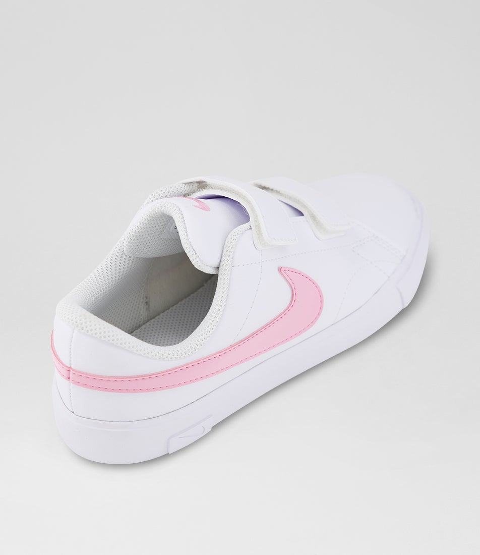 Tennis Essential Junior White Pink Rise Pu Sneakers