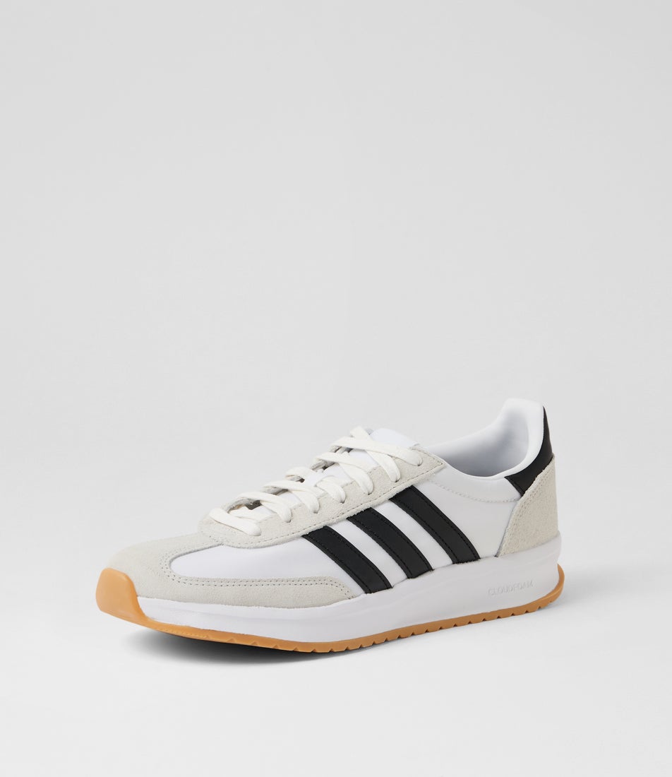 Run 70s 2 M White Black Grey Fabric Sneakers