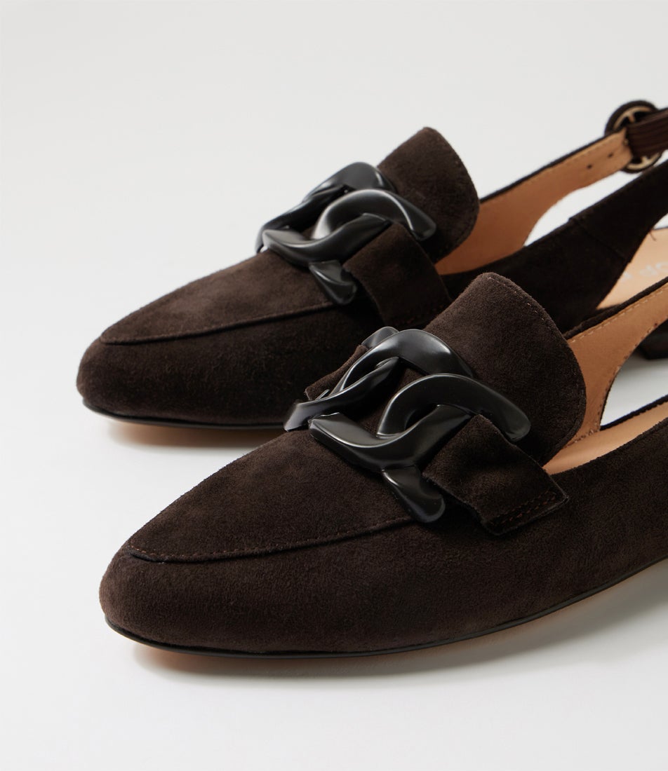 Favillas Choc Suede Slingbacks Favillas Choc Suede Slingbacks