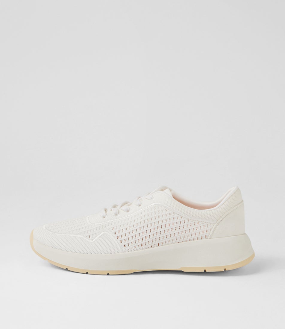 Tru Active White Knit Suede Sneakers