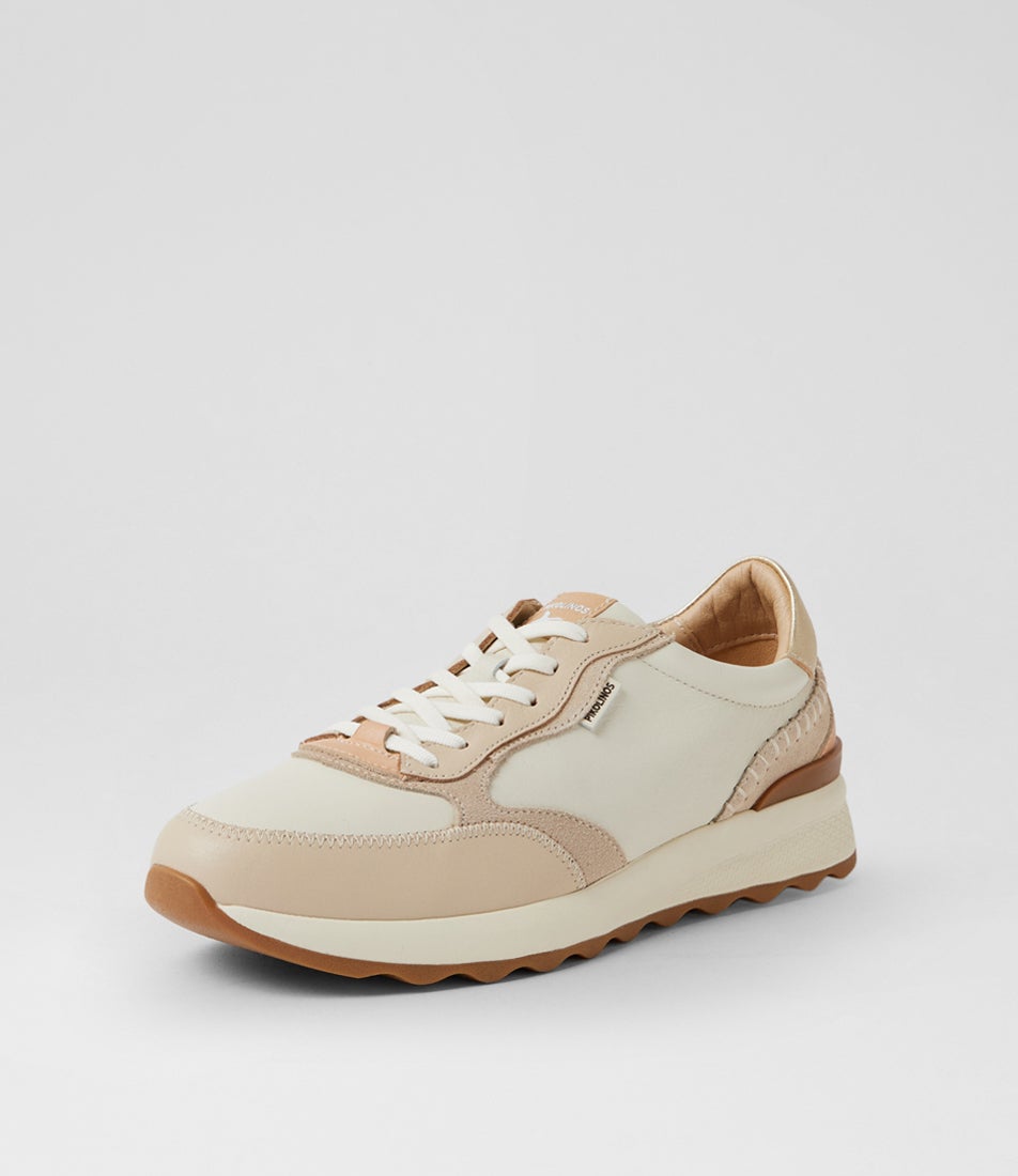 Arrecife 25 Marfil Leather Lace Up Sneakers