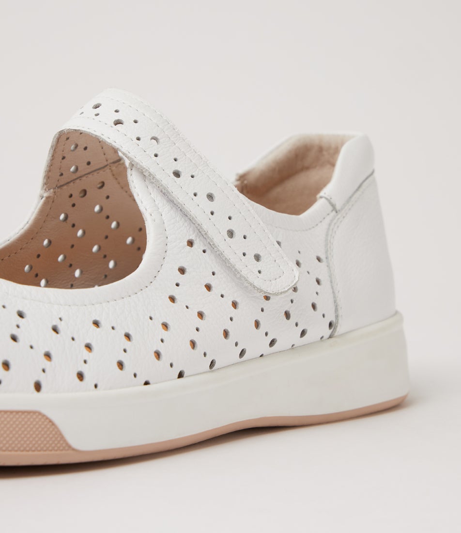 Antho Xf White Leather Mary Janes