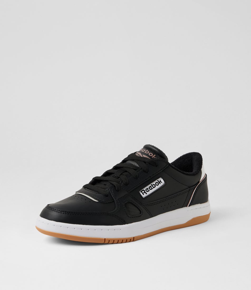 Reebok Court Lxs M Black White Gum Leather Sneakers