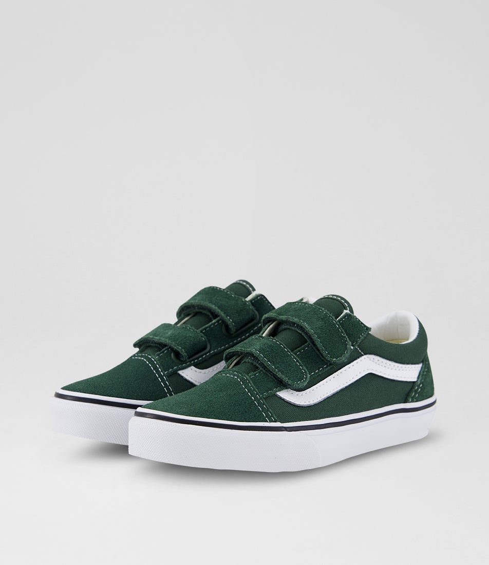 Old Skool Junior Color Theory Oil Green Canvas Sneakers