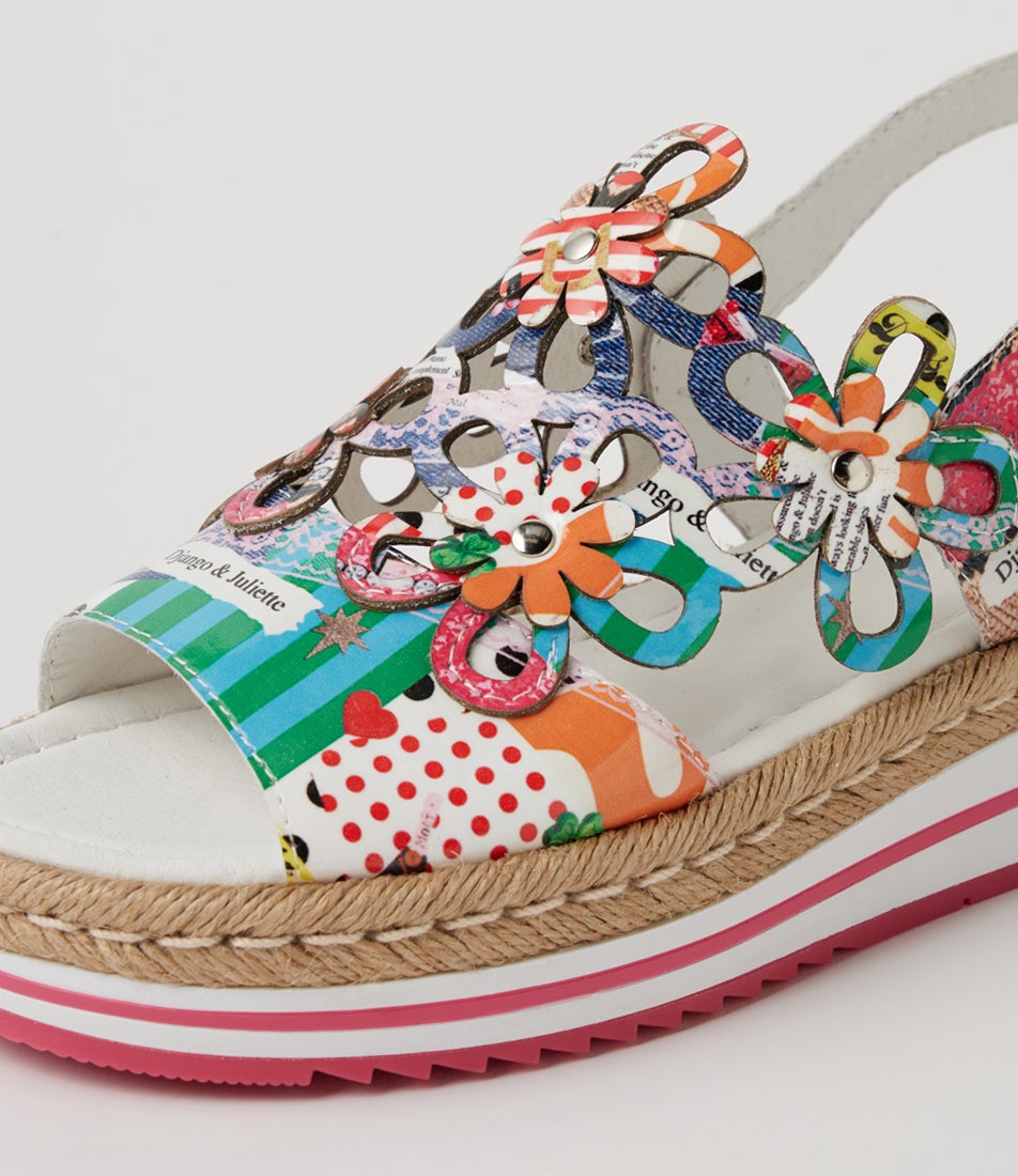 Aldo Collage 2 Print Patent Leather Sandals