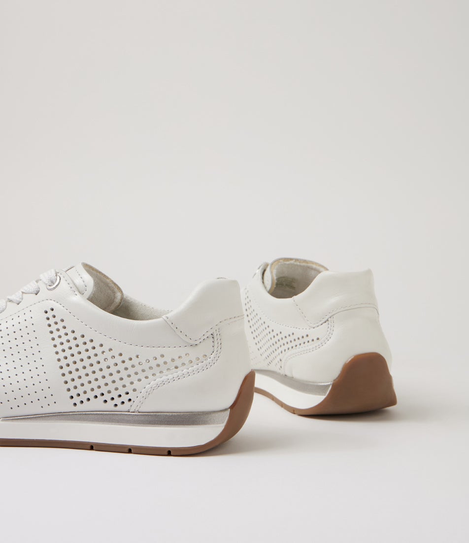 Portofino 8 White Leather Lace Up Sneakers