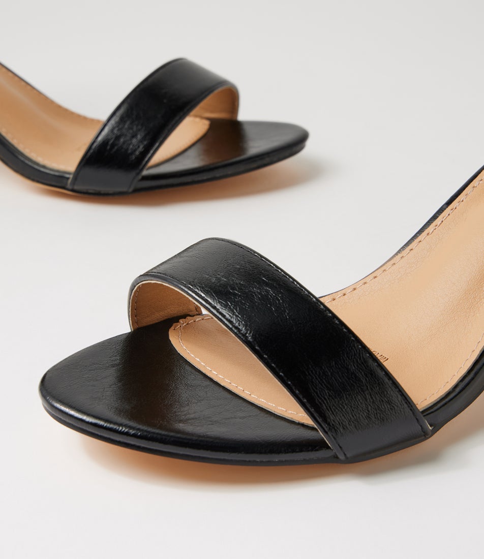 Jordyn Black Glaze Sandals