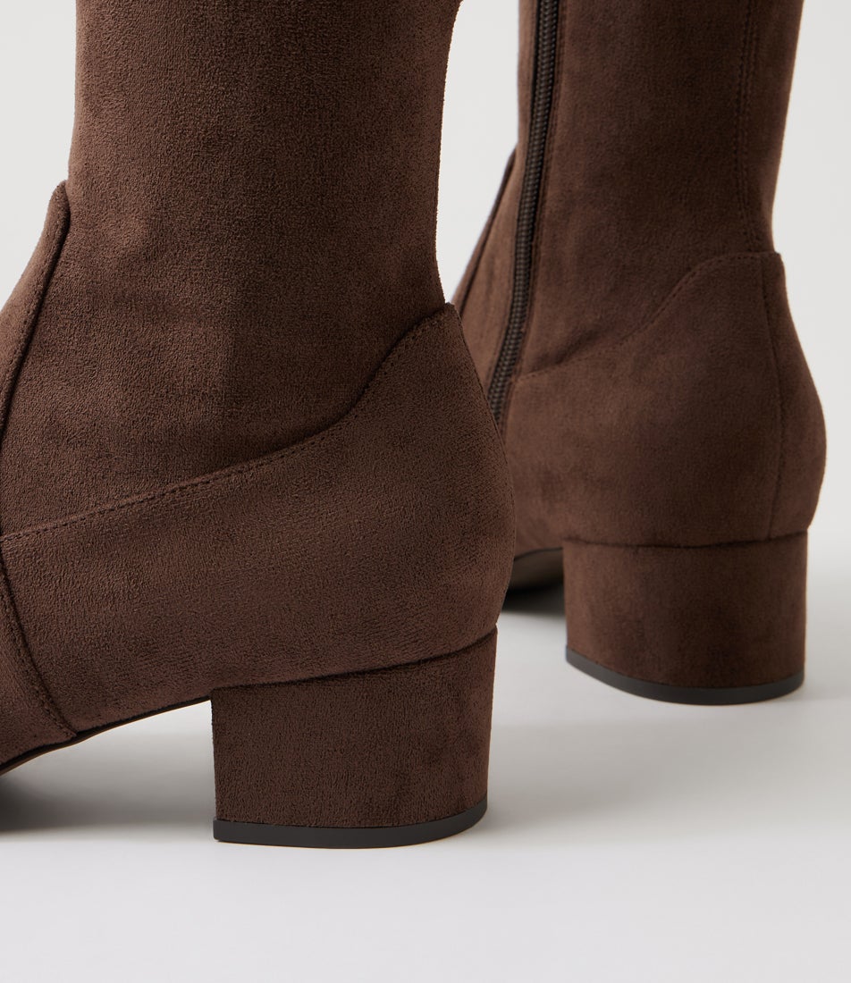 Bosede Choc Microsuede Knee High Boots