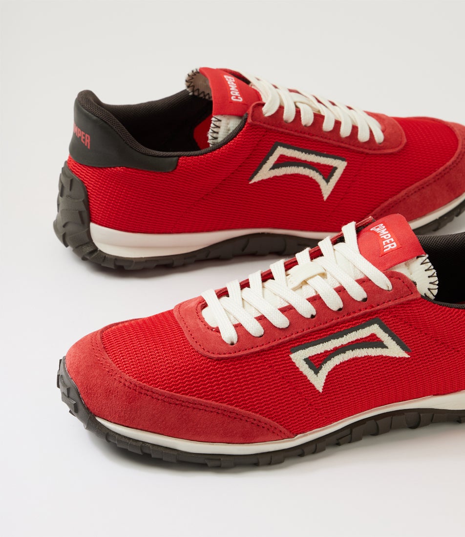 Drift Walk Red Fabric Sneakers