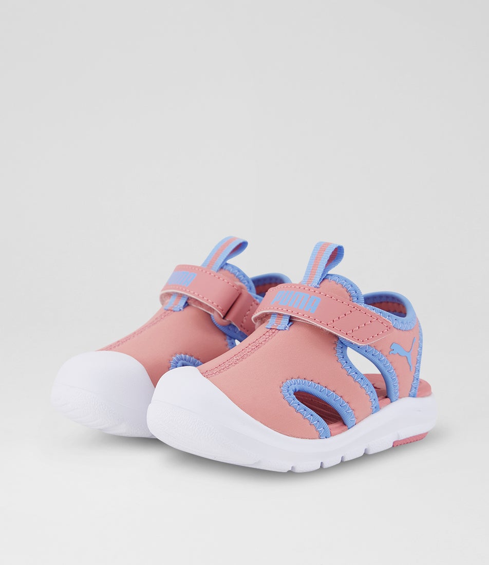 Fun Racer Sandal Toddler Dusky Rosewood Blue Guppy Neoprene Wedges