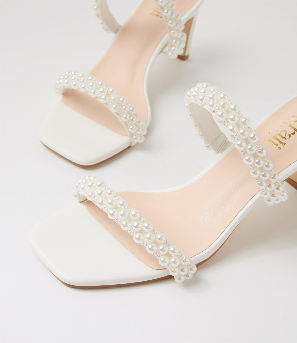 Gigi 2 White Heeled Sandals