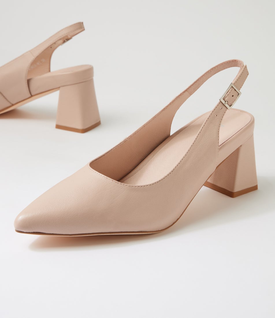 Wonda Nude Leather Slingbacks