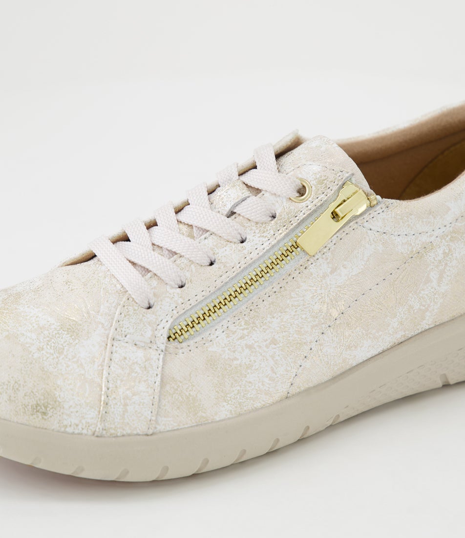 Solar Xf Ivory Fireworks Leather Sneakers