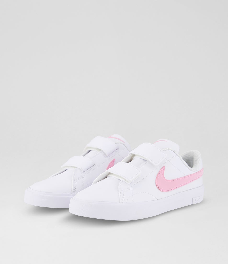 Tennis Essential Junior White Pink Rise Pu Sneakers