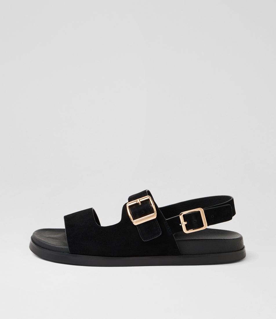 Reminy Black Suede Sandals