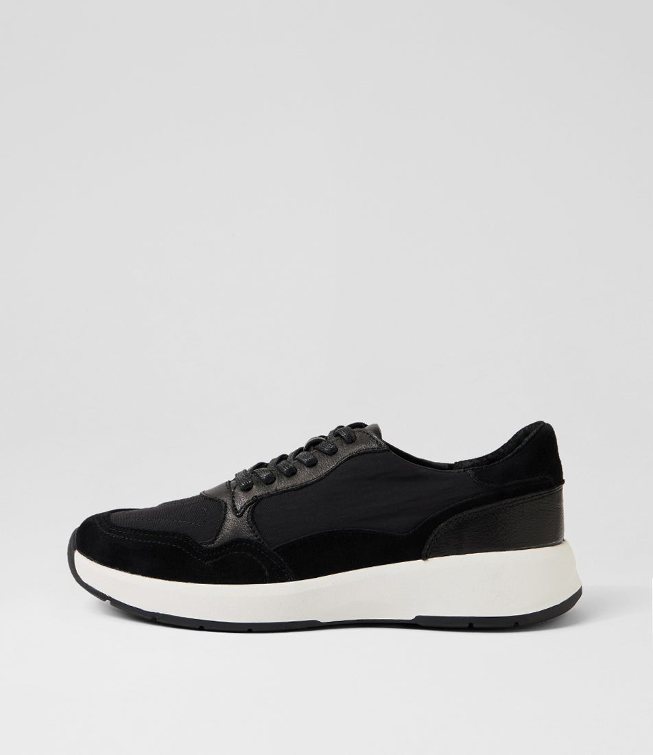 Tru Pro Black Mix Lace Up Sneakers
