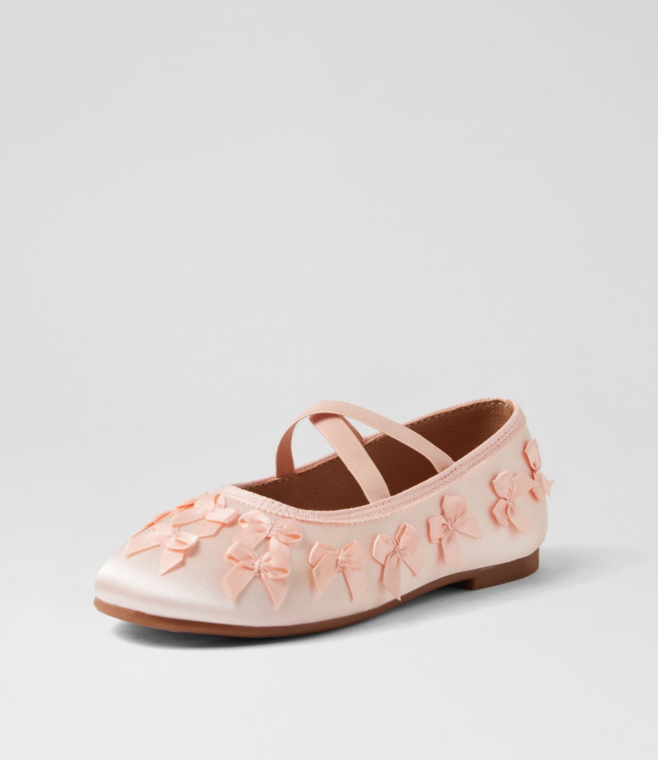 Amelie Toddler Pale Pink Satin Ballet Flats