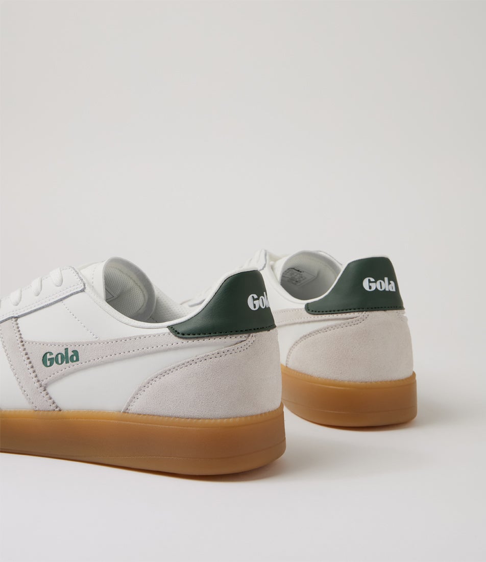 Viper M White Evergreen Leather Lace Ups