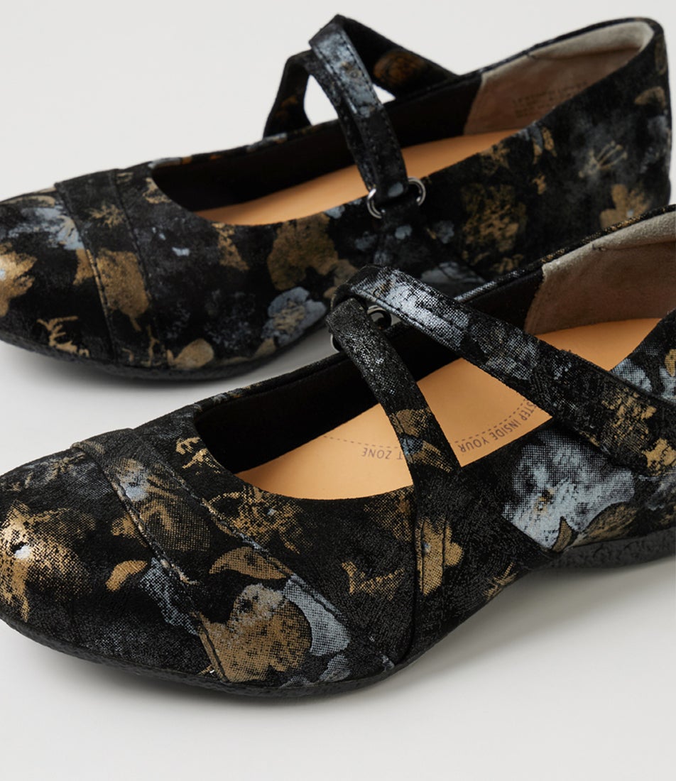 Xray Xw Black Metal Suede Flat Shoes