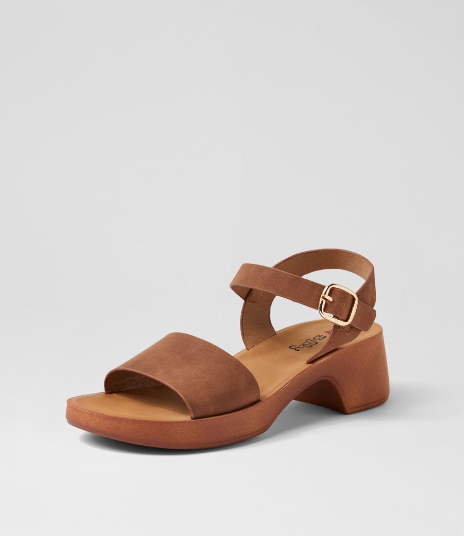 Admana Tan Nubuck Pu Sandals