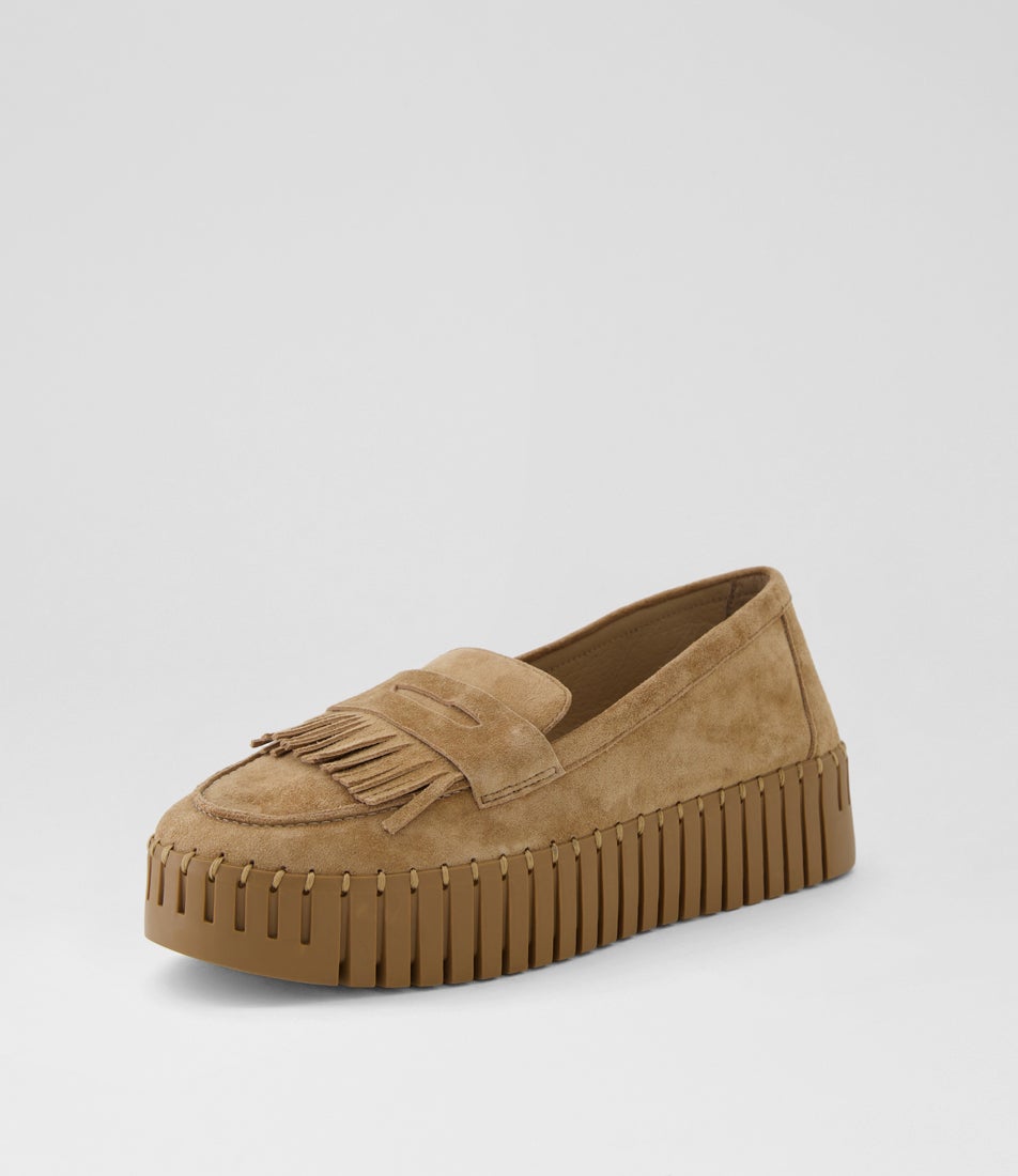 Bevlyn Light Choc Suede Loafers
