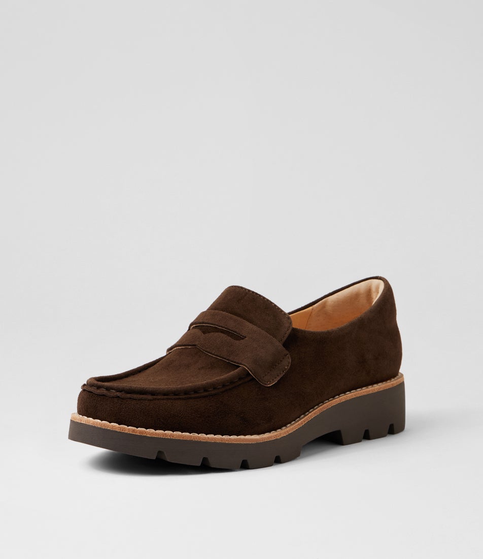 Dorte Choc Suede Loafers