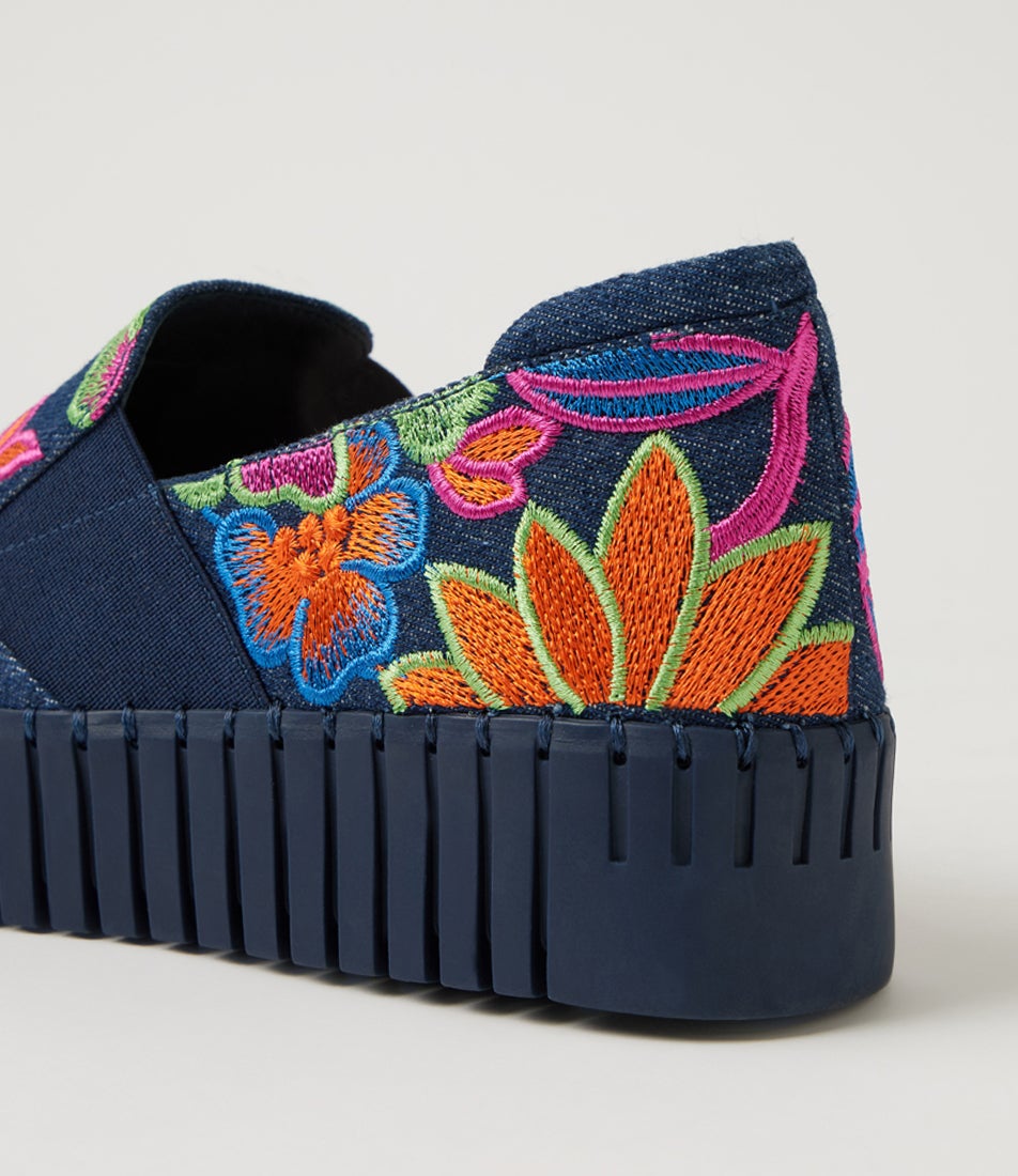 Buna Denim Bright Fabric Loafers