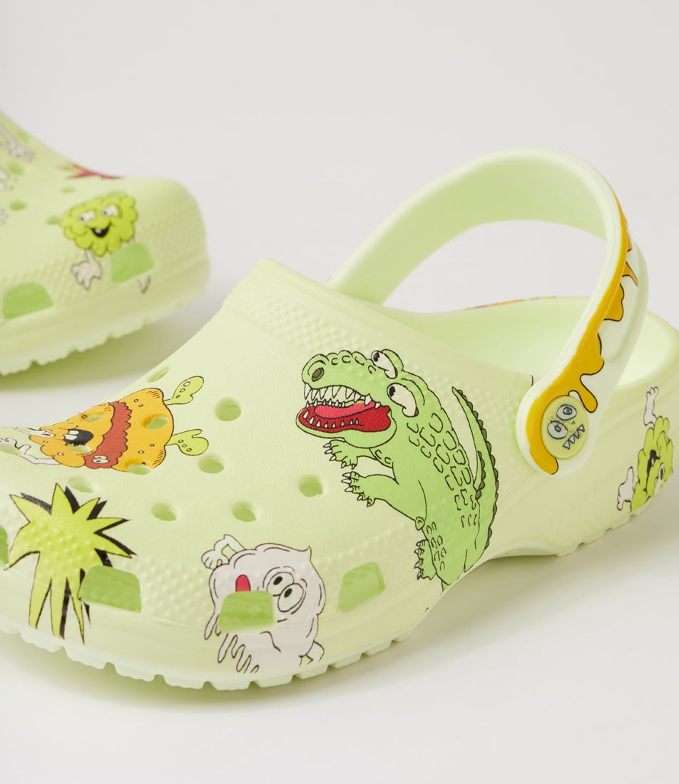Classic Graphic Clog Junior Glow Light Croslite Flat Shoes