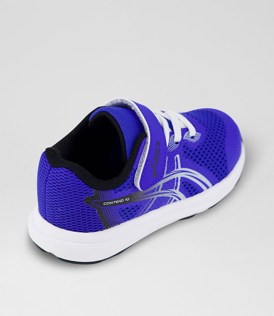 Contend 10 Toddler Neon Blue White Mesh Sneakers