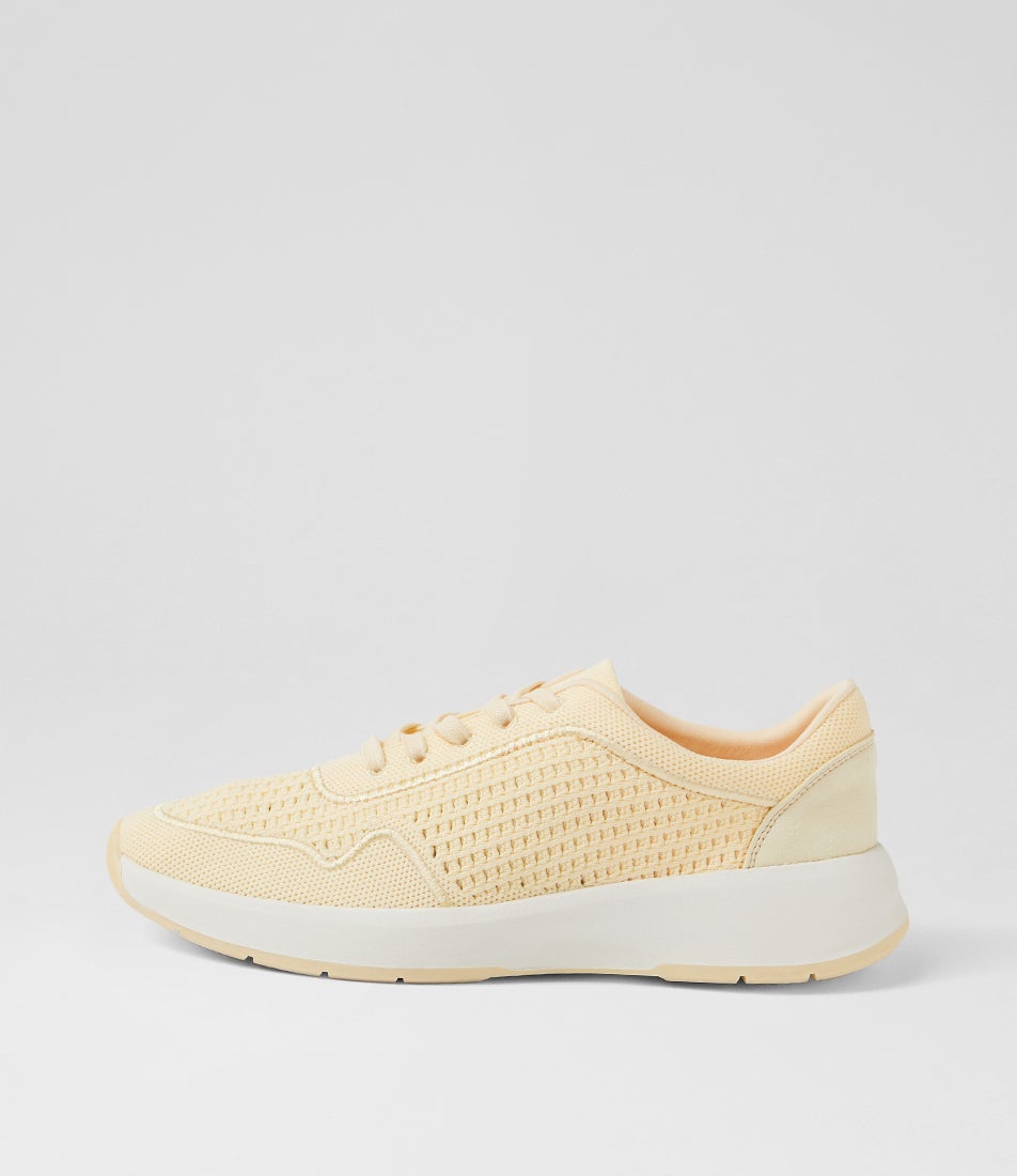 Tru Active Lemon Knit Suede Lace Up Sneakers