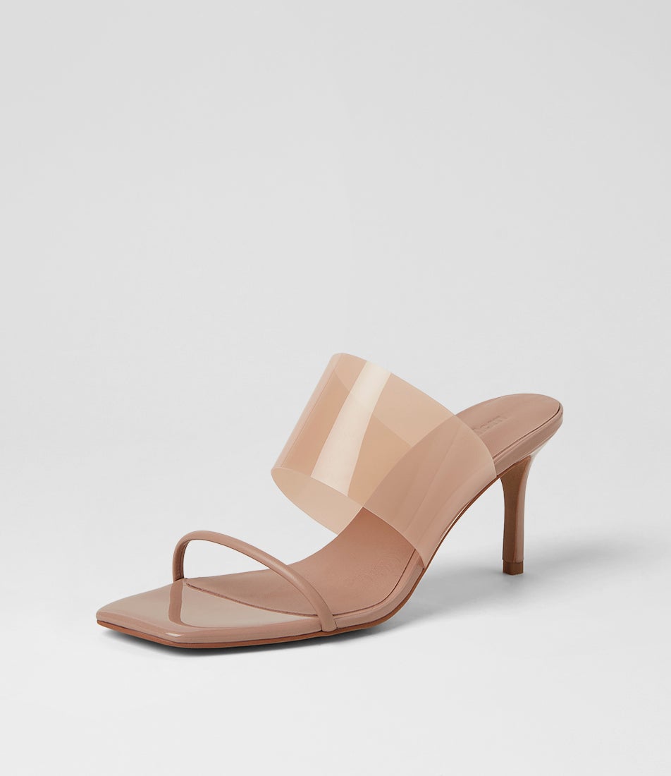 Patone Blush Patent Vinylite Sandals