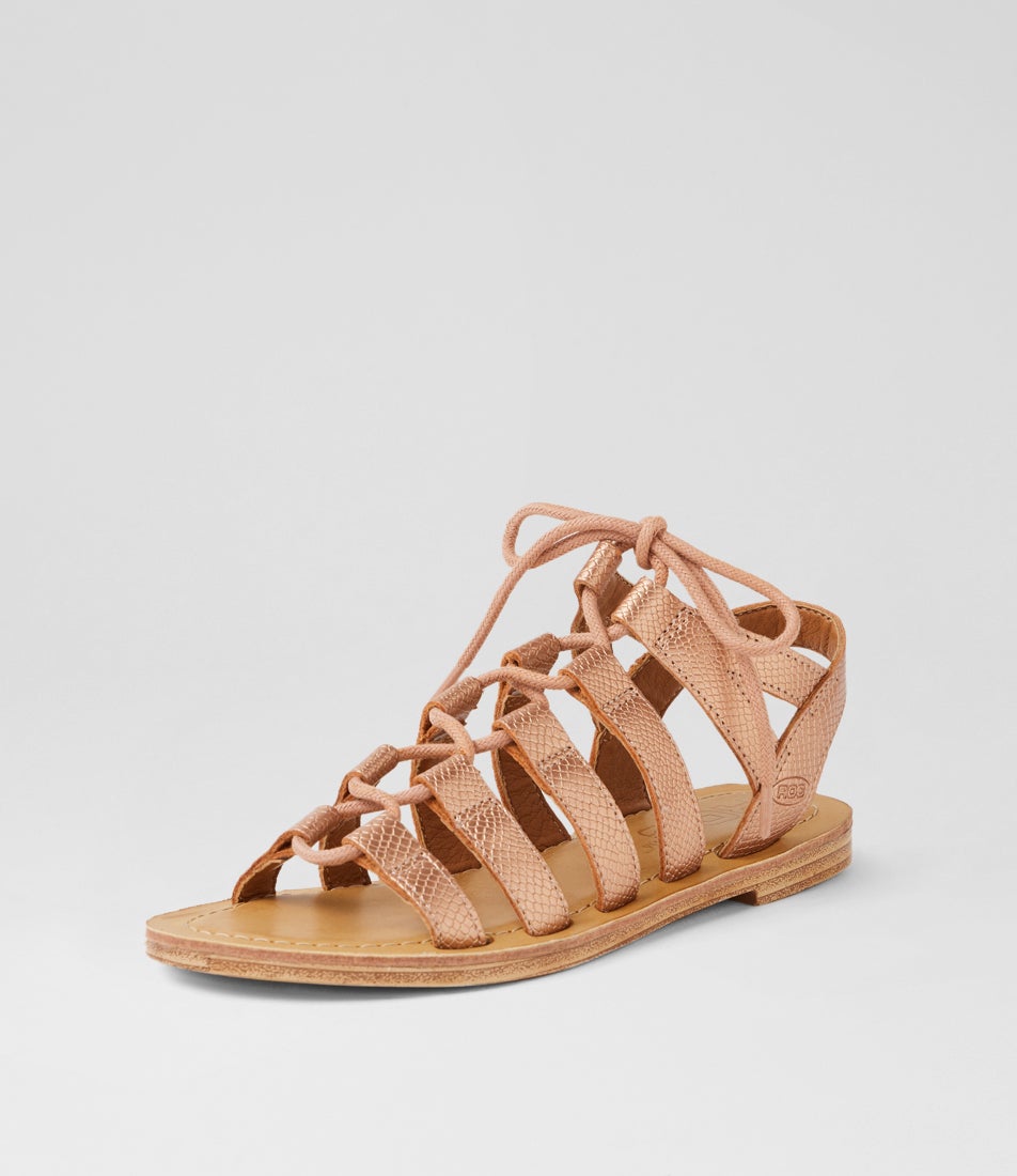 Raffia Youth Rose Gold Sandals