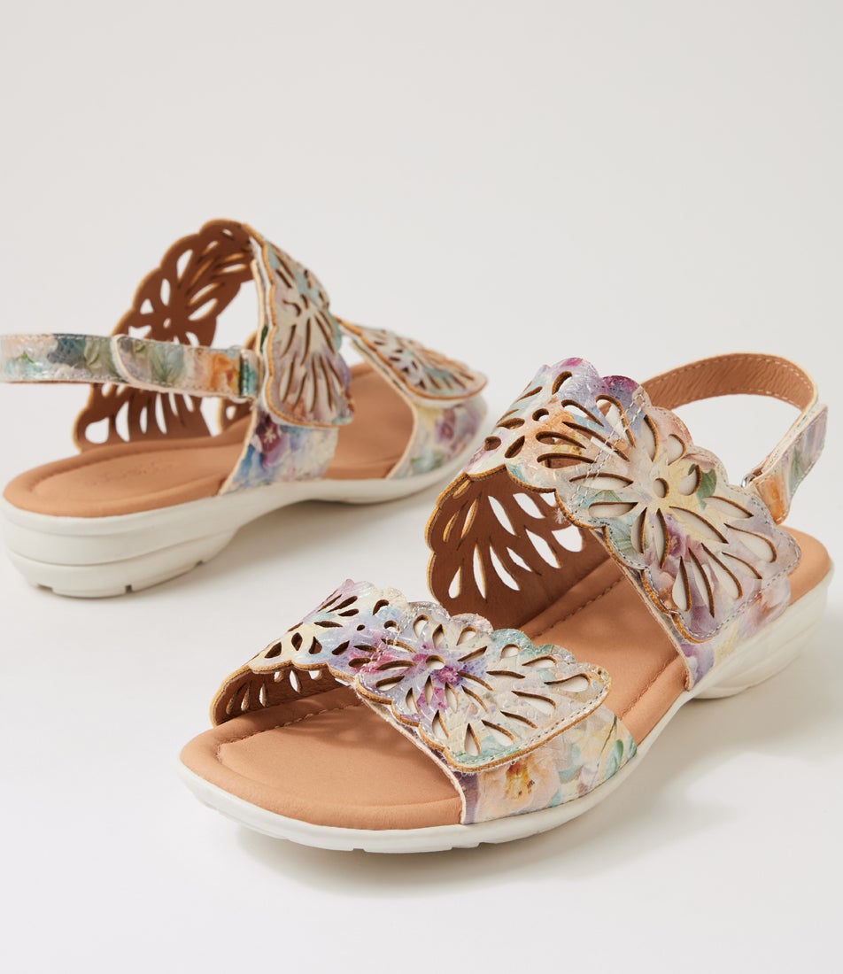 Beckhams Meadow Embossed Leather Sandals