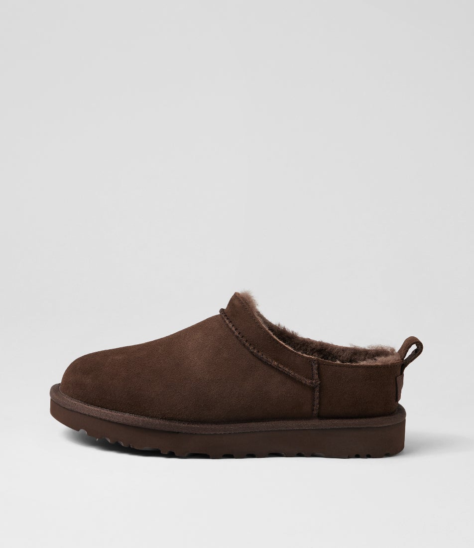 Classic Micro Dusted Cocoa Suede Slippers Classic Micro Dusted Cocoa Suede Slippers