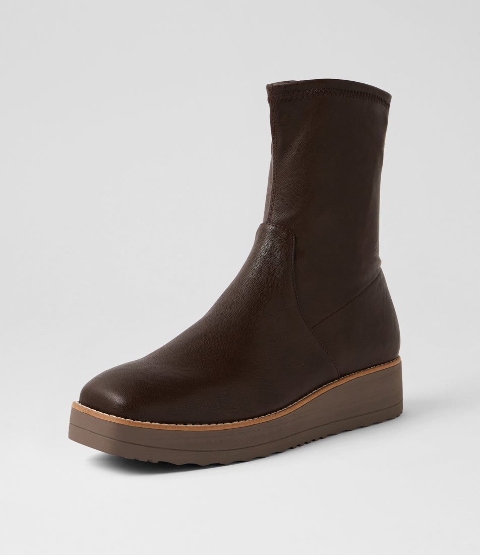 Drinkle Choc Stretch Ankle Boots